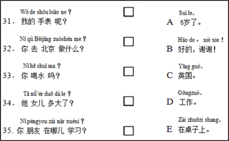 Examen HSK Certification En Chinois Mandarin