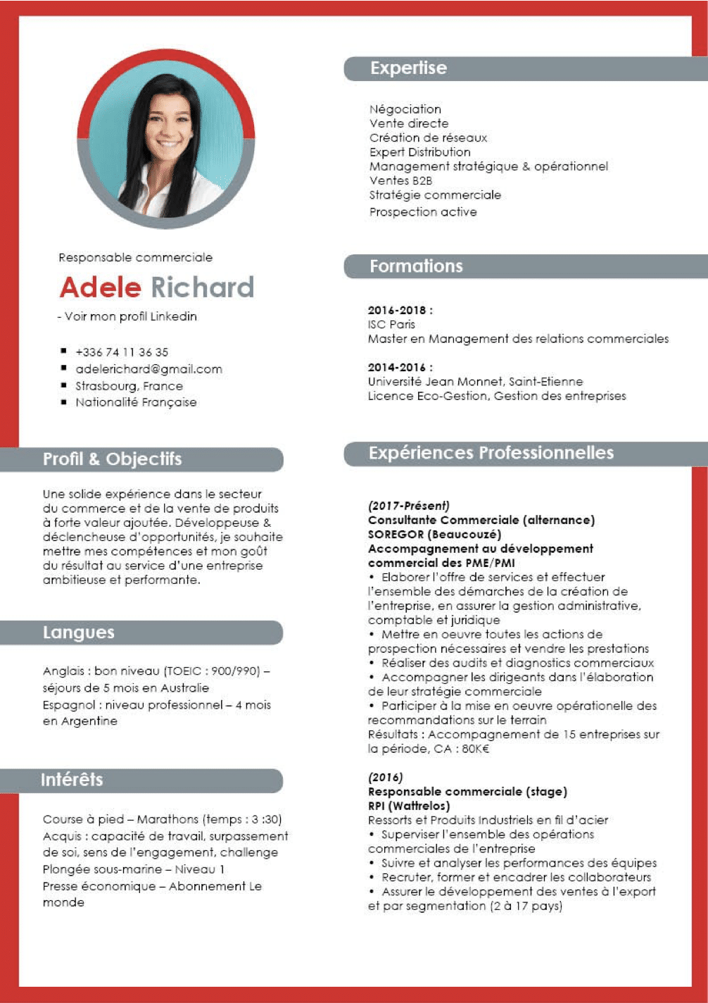 CV de Adele Richard