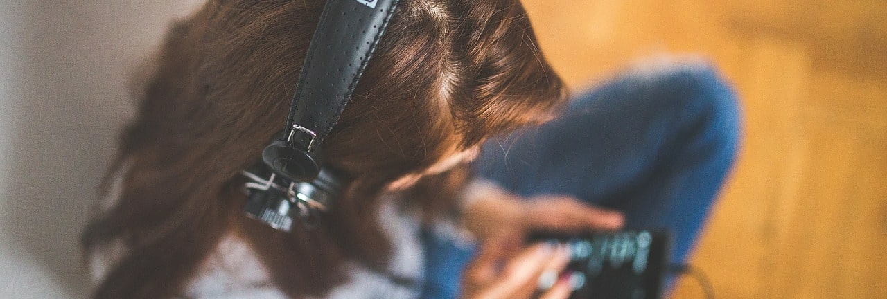 girl listening to music