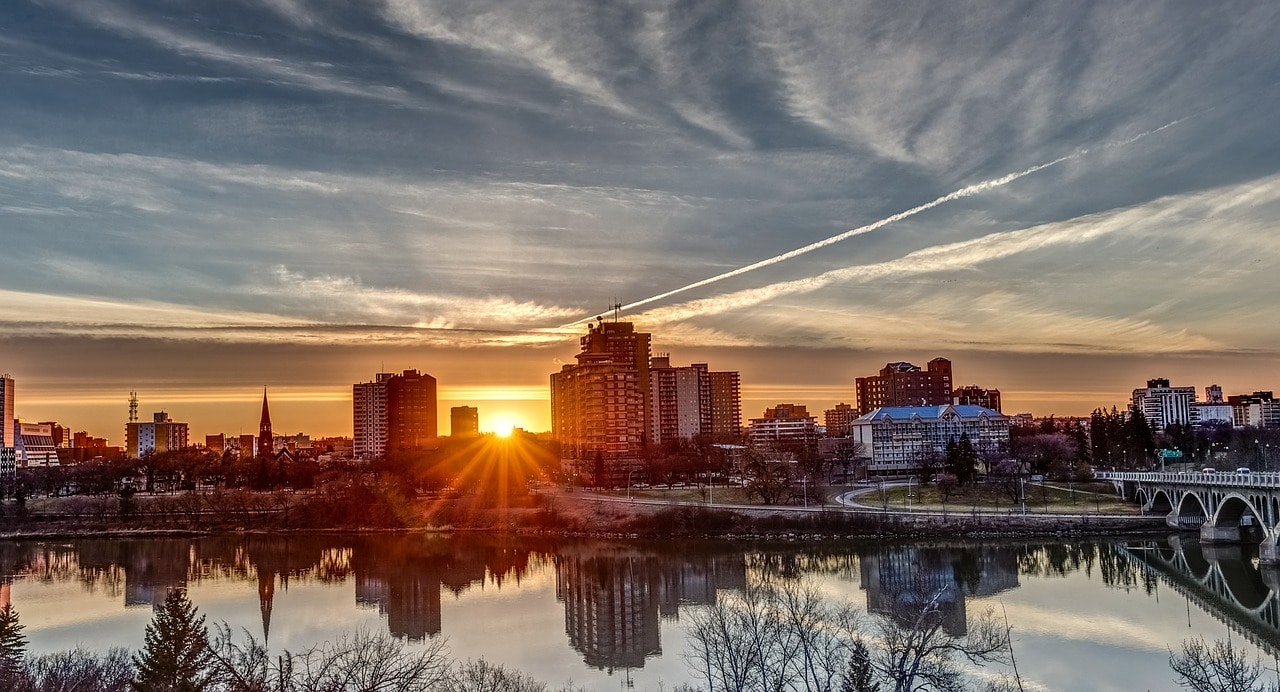 sunset in saskatoon