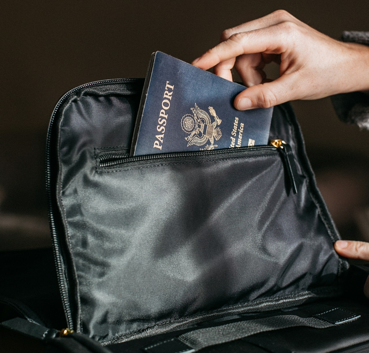 passport in a bag