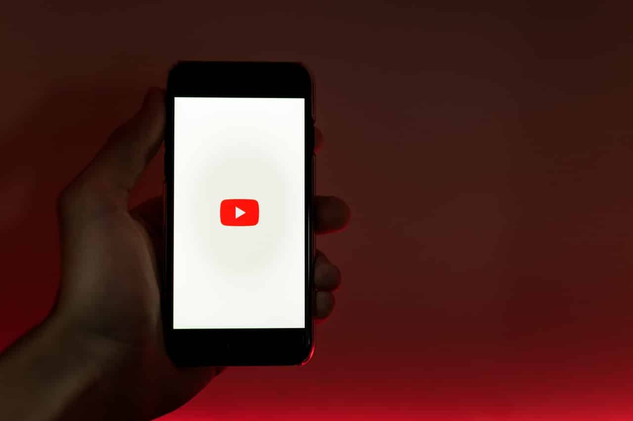 youtube logo on a smartphone