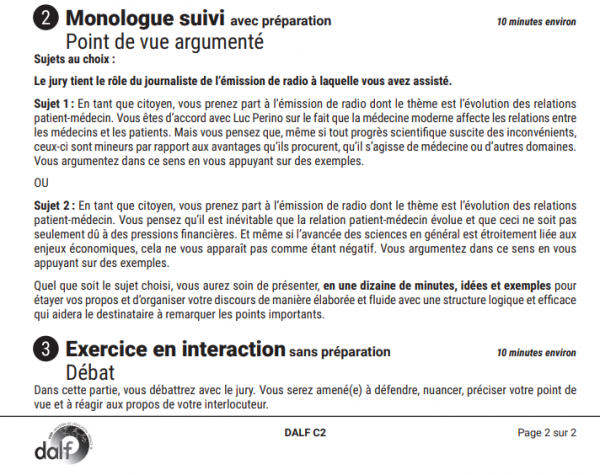 DALF C2  structure et exemples de test  GlobalExam Blog