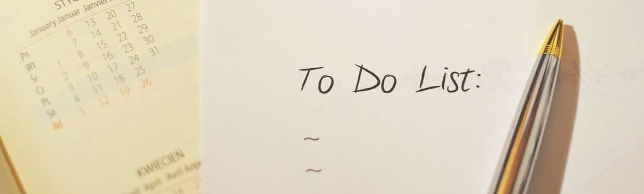 a to-do list in a notebook