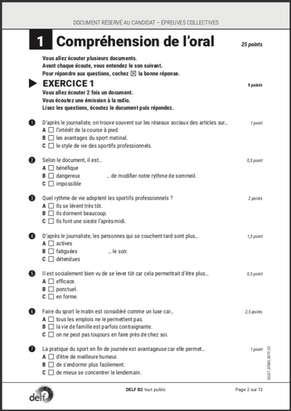 Exemple D Examen Delf B2 Image To U