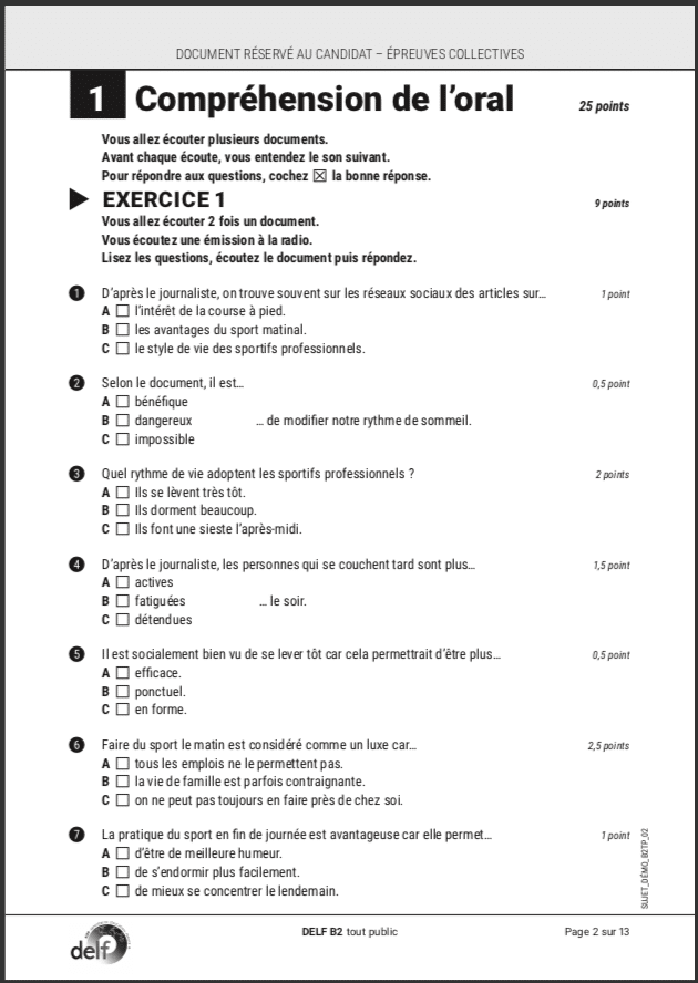 Exemple D Examen Delf B2 Image To U