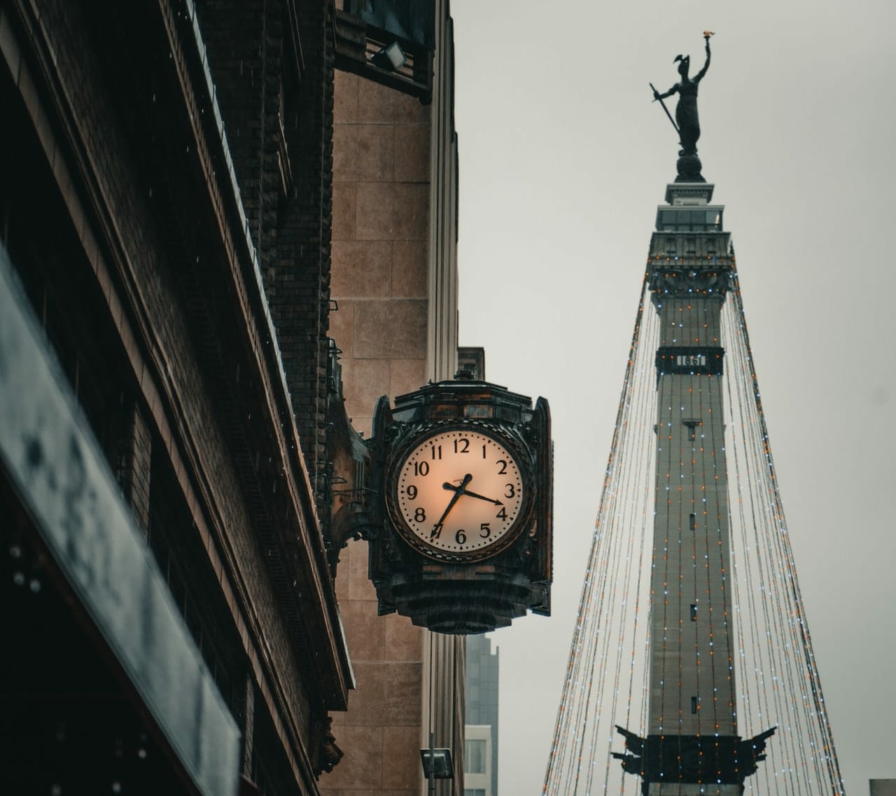 clock in indianapolis street