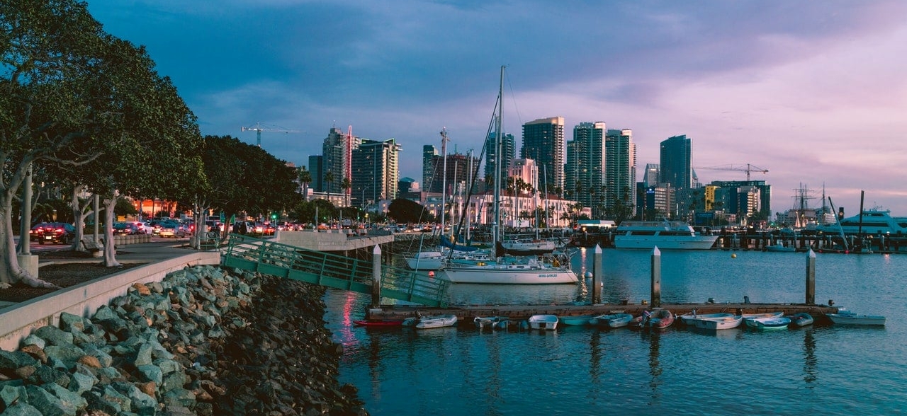 Beach view in San Diego