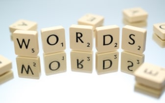 word made from wooden letters