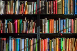 coloured-books-on-a-library