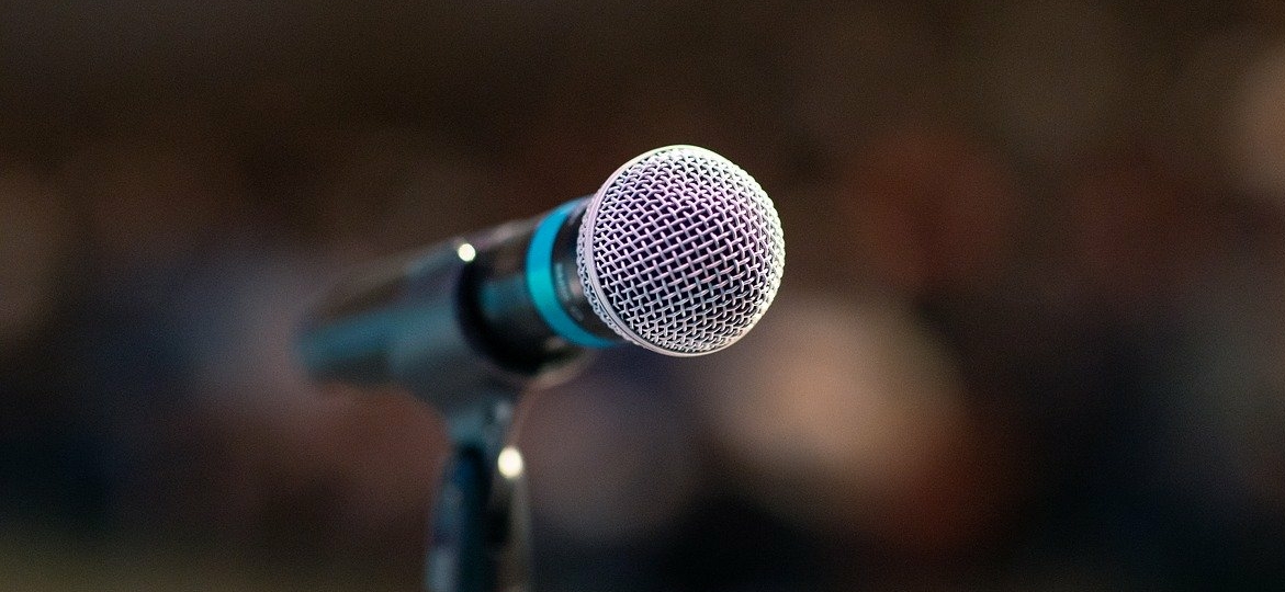 a microphone outside