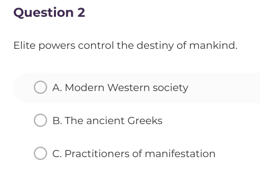 multiple choice question example