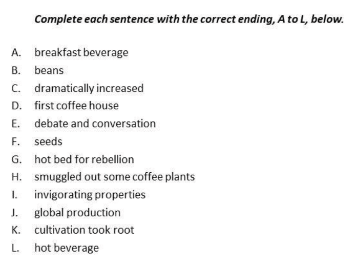 exercise sample for language exam