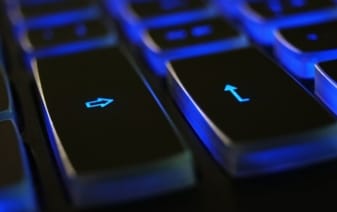 close up view of a computer keyboard